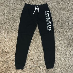 Justice girls size L 12/14.  Gymnastics jogger sweatpants.